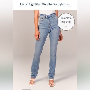 Abercrombie & Fitch The ‘90s Slim Straight Ultra High Rise Jeans in 10 long